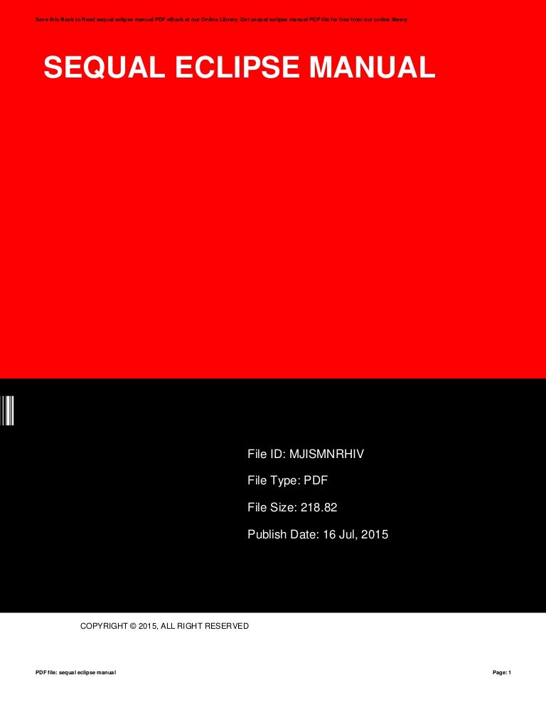 Sequal eclipse manual