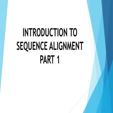 Sequence alignment 1 | PPT