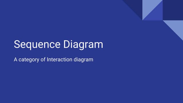 Sequence diagram 