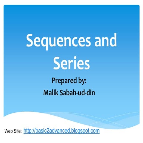 Sequences and series