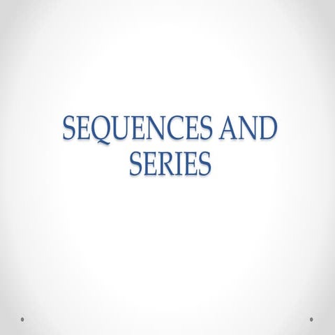 Sequences and series ppt