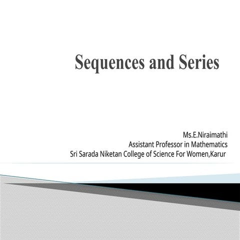 Sequences and Series and  basic concepts
