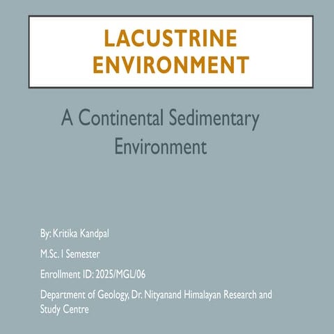 SEQUENCE STRATIGRAPHY PPT (LAKES).pptx by Kritika Kandpal