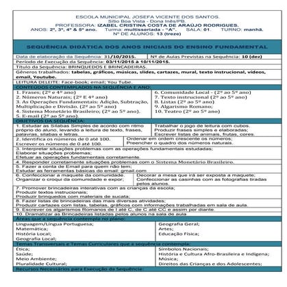 Sequencia atualizada brincadeira atualizada com relatorio