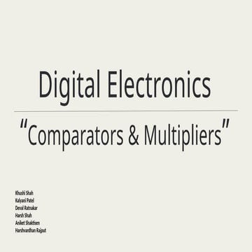 2 bit comparator (Digital Electronics) | PPTX