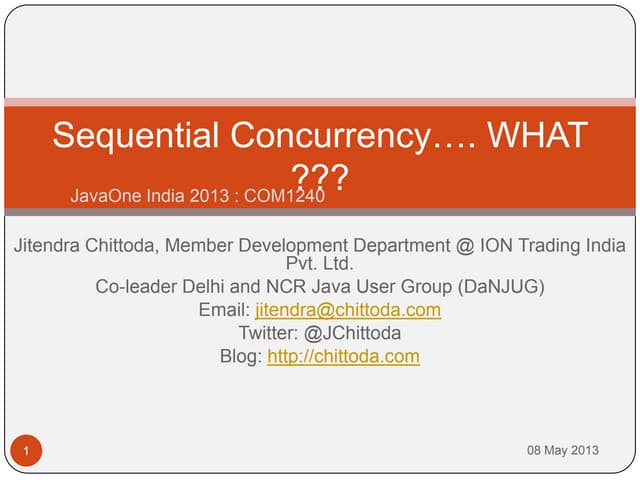 Sequential Concurrency ... WHAT ???