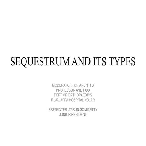 Sequestrum and its types