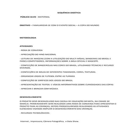 Sequência didática