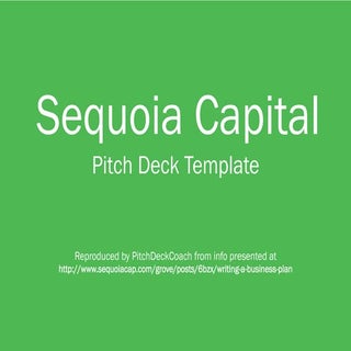 Sequoia Capital Pitch Deck Template