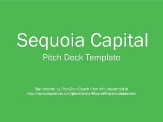 Sequoia Capital Pitch Deck Template