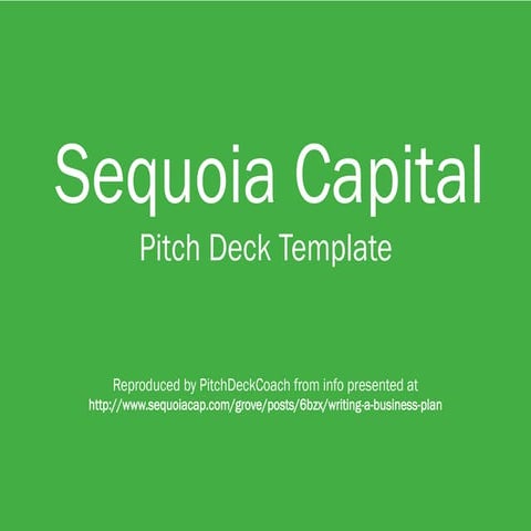 Sequoia Pitch Deck Template