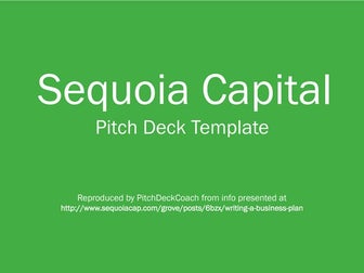 Sequoia Pitch Deck Template