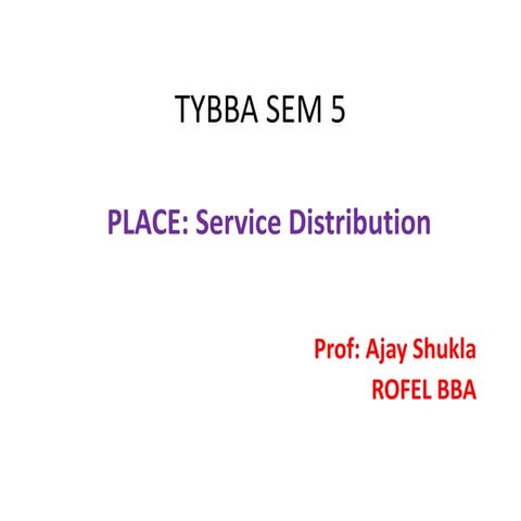Service distribution flows | PPTX