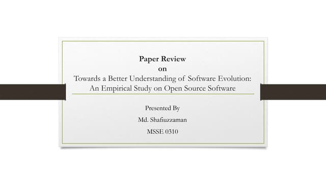 Software Evolution
