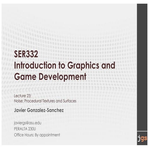 201707 SER332 Lecture 23  