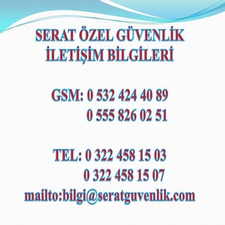 Serat Özel Güvenlik Tanıtım Slaytı