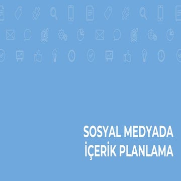 Sosyal Medyada İçerik Planlama