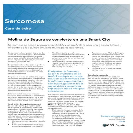 Molina de Segura se convierte en Smart City con Sercomosa y Esri