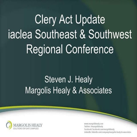 Clery Update - IACLEA Southeast & Southwest Regional Conference Jan. 21, 2014