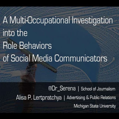 The Roles of Social Media Communicators