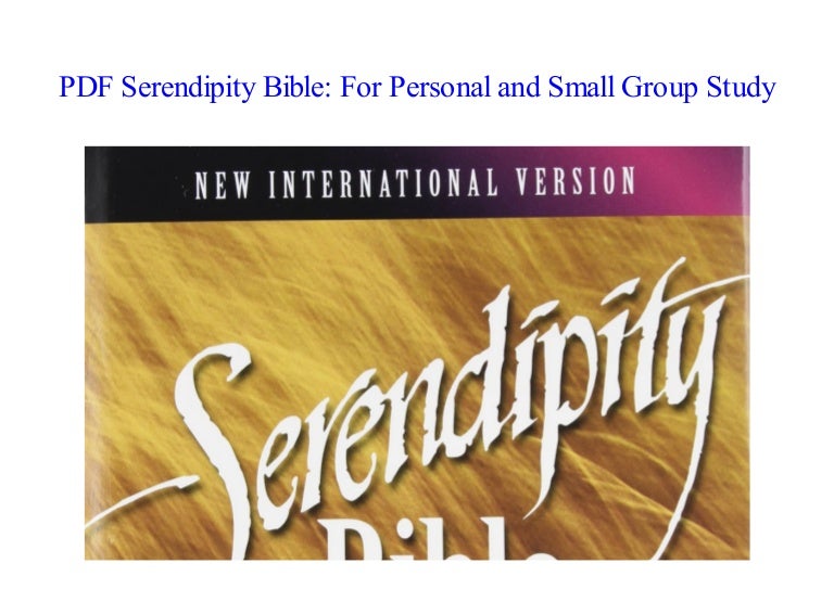 new PDF '18 Serendipity Bible For Personal and Small Group Study All…