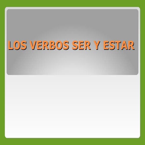 Ser Estar