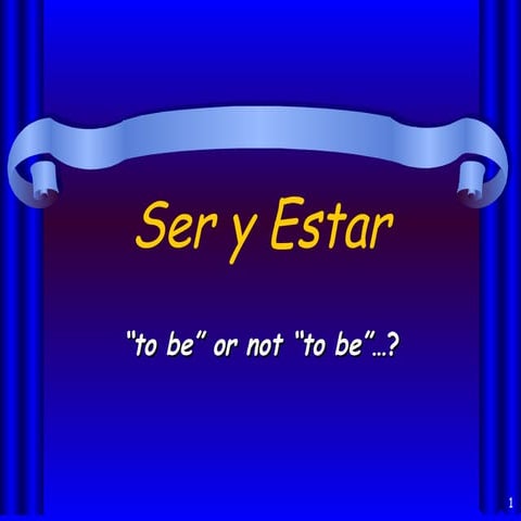 Ser vs estar