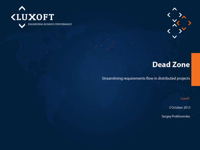 Dead Zone (v1.1 in English for AgileEE 2013)