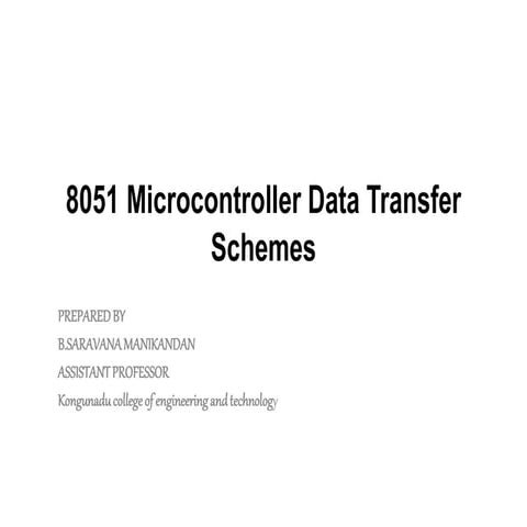DATA TRANSFER SCHEMES OF 8085
