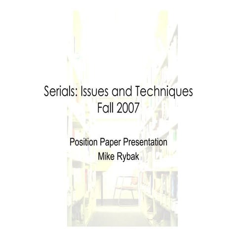 Serial collections: Do we really need routine check-in? | PPT