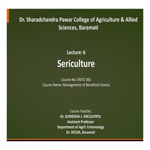 sericulture.pdf college of agriculture baramati | PDF