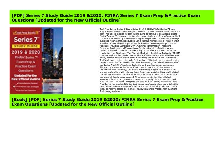 Read Series 7 Study Guide 2019 & 2020 FINRA Series 7 Exam Prep & Pra…