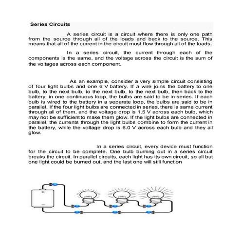 Series circuits ad parallel circuits