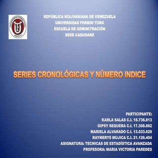 Series cronológicas y número indice