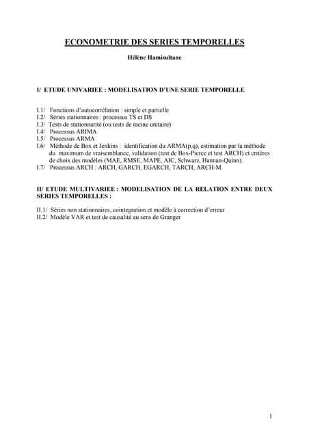Series temporelles