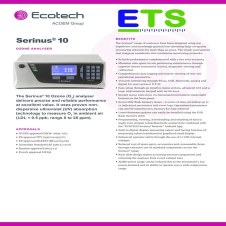 Serinus 10-ozone-o3-gas-analyser