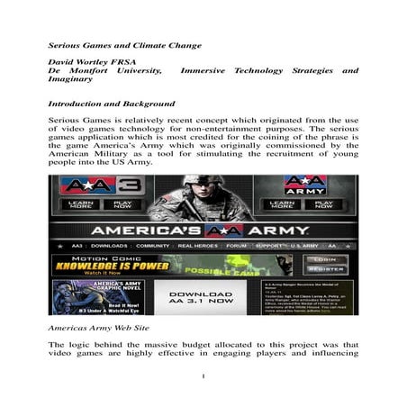 Serious games and climate change