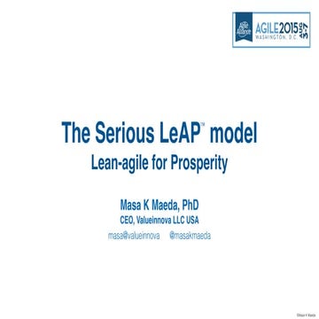 Serious LeAP talk at agile 2015 conference