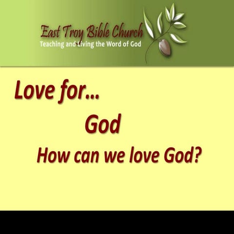 "Love For... God"