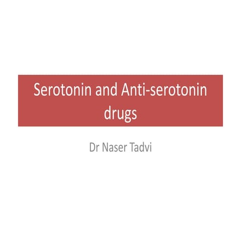 Serotonin and anti serotonin drugs