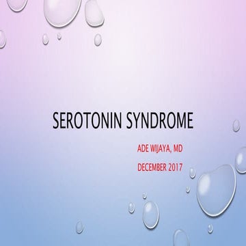 Serotonin Syndrome 
