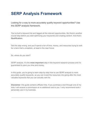 Serp analysis guide by letruongan.com