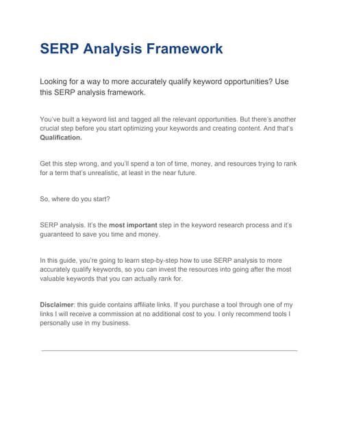 Serp analysis guide by letruongan.com