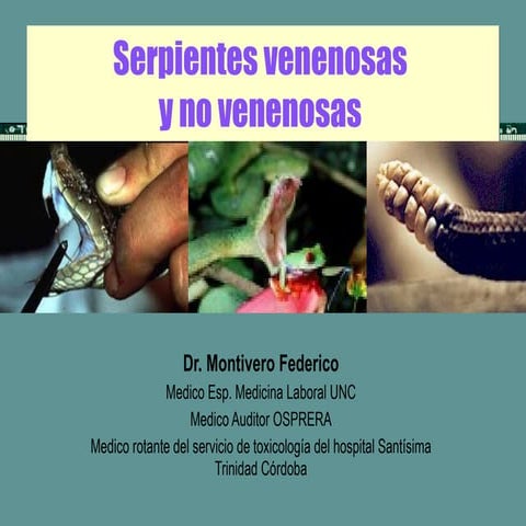 Mordeduras de Serpientes y el uso correcto de sueros