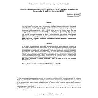 Política Macroeconômica, cresciment...