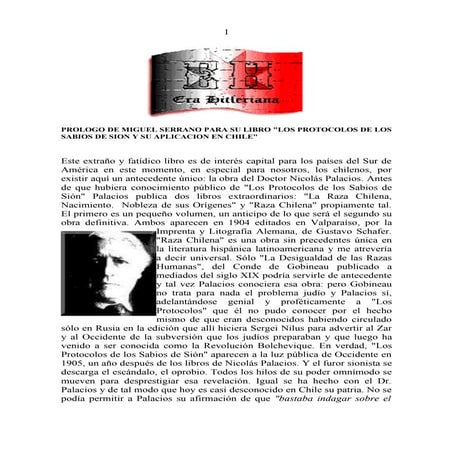 Serrano miguel   prólogo de miguel serrano para su libro los protocolos de lo...