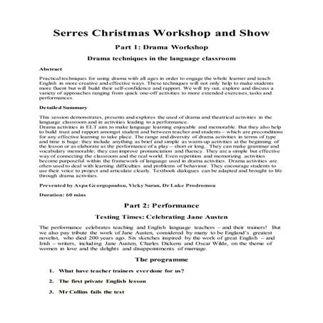 Serres xmasprogramme