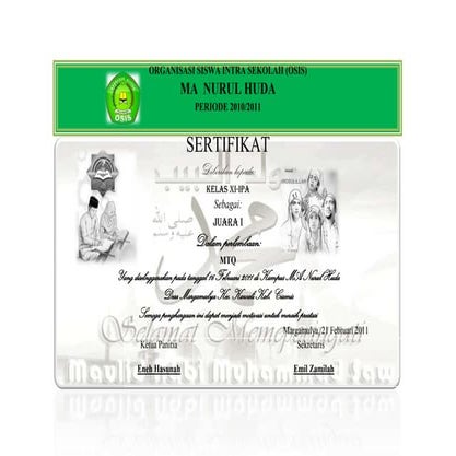 Sertifikat lomba maulid nabi saw | PPT