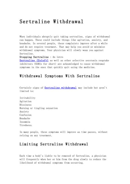 Sertraline side effects in women