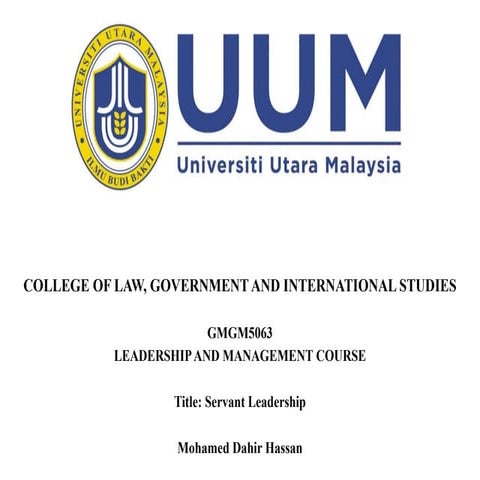 Servant leadership-presentation